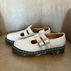 Dr. Martens Cream Double Buckle Flats